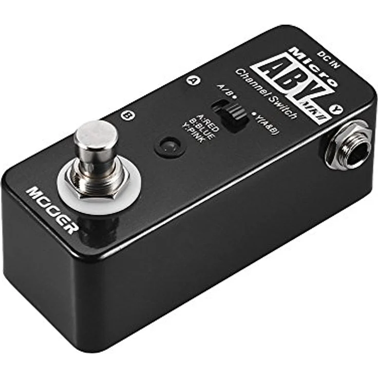 Mooer Micro ABY Box MKII, AB/Y Schalter und Signal Splitter mit 3 In-/Outputs, Metallgehäuse, kompakt 93,5 x 42 x 52 mm, 160 g – Bild 1