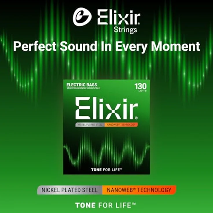 Elixir .130 E-Bass Einzelsaite mit Nanoweb Beschichtung, langlebiger Klang und natürliches Spielgefühl – Bild 3