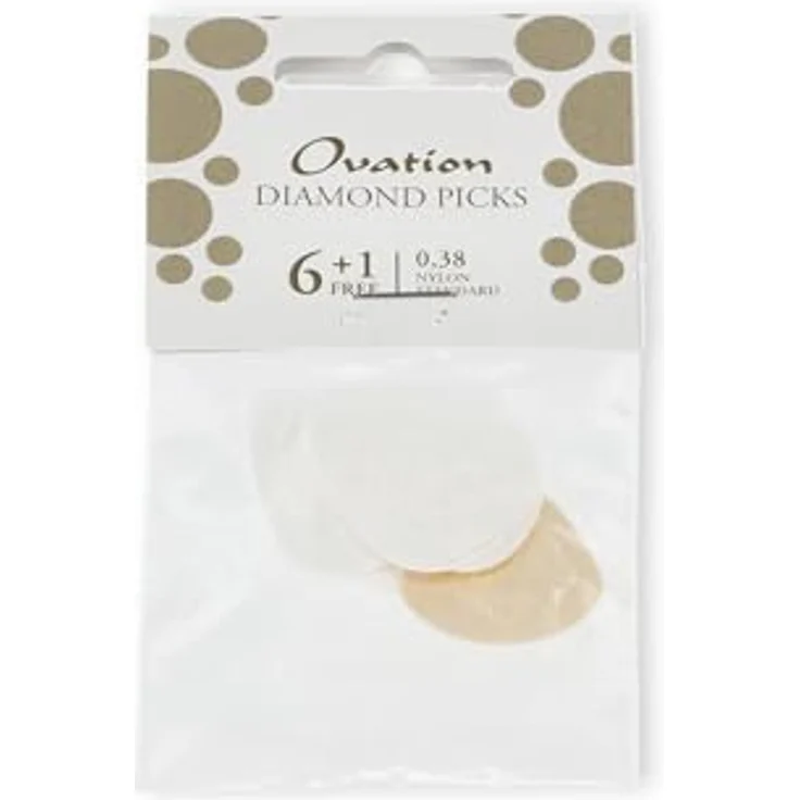 Ovation Diamond Grip Standard 0.38 PW, Plektrum 6+1 Stück, Teardrop Form, griffiges Design, hergestellt in Europa – Bild 6