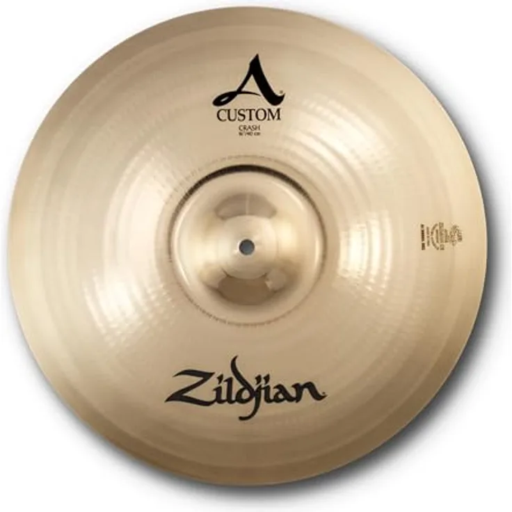 Zildjian A Custom Series, 16 Zoll Crash Cymbal mit brillantem Finish, klarer und resonanter Sound