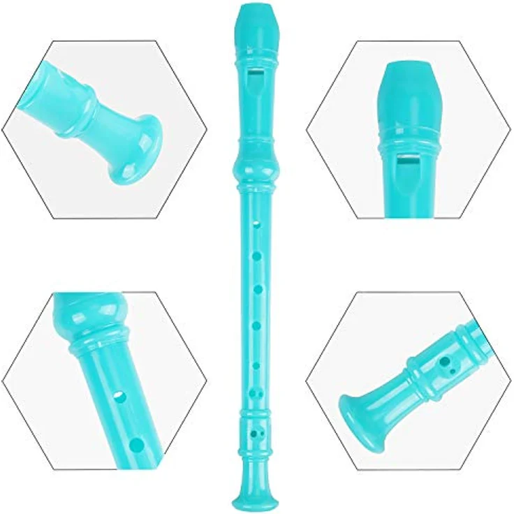 Tioamy Sopran Recorder Flöte, 8-Loch Blockflöte aus Kunststoff in C mit Tasche und Flötenwischer für Kinder, 32 cm, abnehmbares Design, hohe Klangqualität für Anfänger – Bild 5