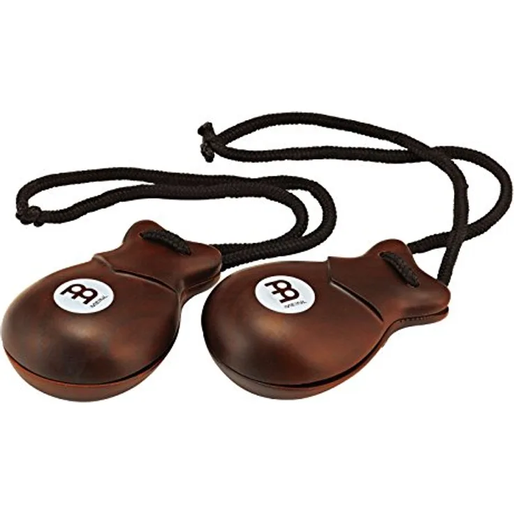 Meinl FC2 Castanets Concert, Paar Finger Kastagnetten aus dichtem Hartholz, braun, 10 cm x 7 cm