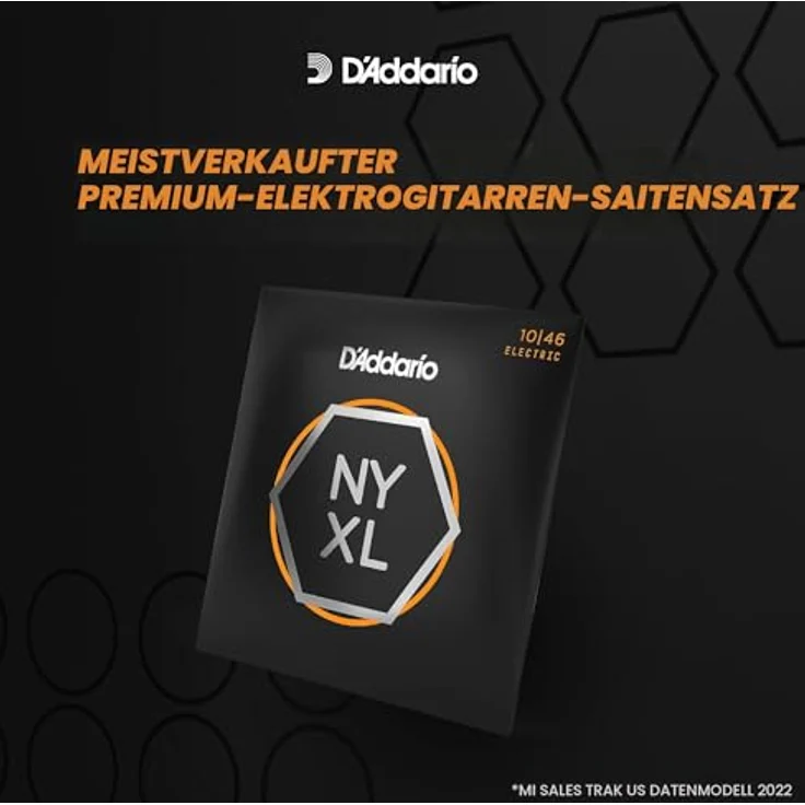 D'Addario NYXL1046-3P Nickel Wound E-Gitarrensaiten, Regular Light, 10-46, 3 Sets – Bild 3