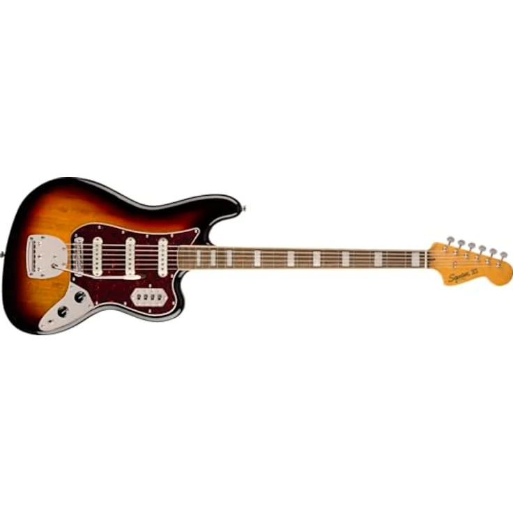 Squier Classic Vibe Bass VI LRL 3TS, 6-saitiger E-Bass mit Pappel-Korpus, Ahorn-Hals, Indischem Lorbeer-Griffbrett, 3-Color Sunburst – Bild 1