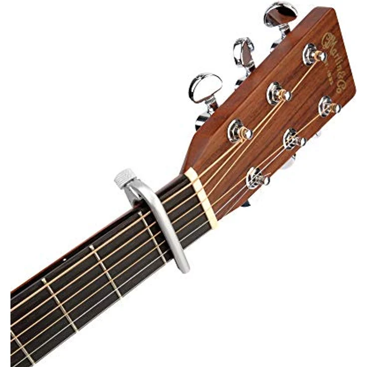 Daddario CP02S, Silber Kapodaster für Western- und E-Gitarre, hochwertiger Aluminium-Kapodaster mit Feingewinde und Ein-Hand-Bedienung – Bild 3