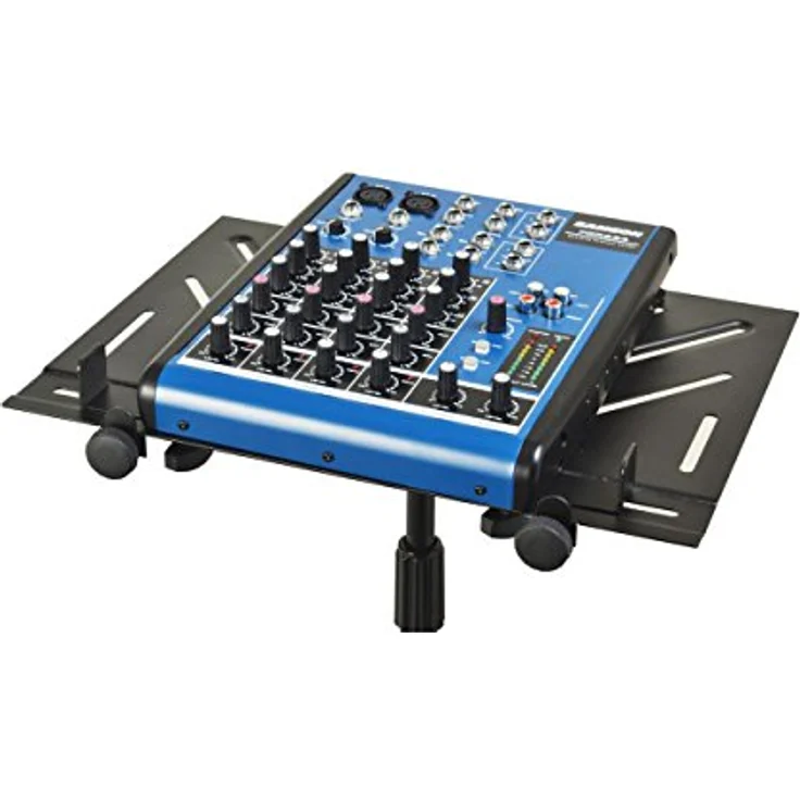 On-Stage MSA 5000, Laptop- und Tablet-Halter für Mikrofonständer, schwarz, einstellbare Breite 355-419 mm, Tragfähigkeit bis 5,4 kg – Bild 5