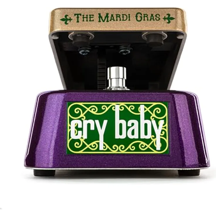 Dunlop LN95 Leo Nocentelli Mardi Gras, WahWah-Pedal für E-Gitarre mit Signature-Funktion, 9 V Stromversorgung