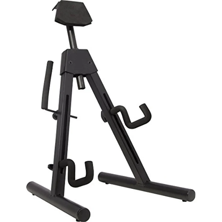 Fender Universal A-Frame Electric Guitar Stand, schwarzer Gitarrenständer mit verstellbaren gepolsterten Armen und faltbarem Design – Bild 2