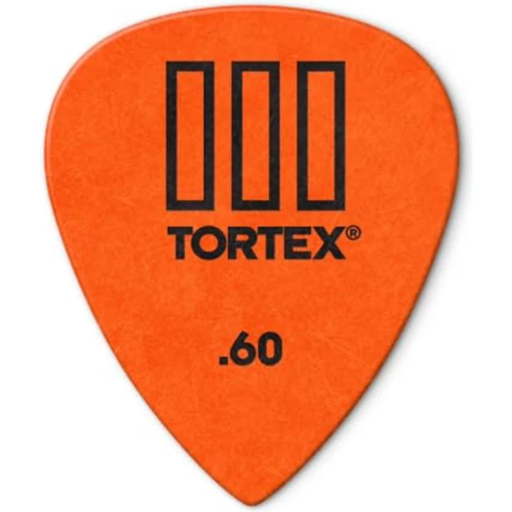 Dunlop Tortex III Riffle 060 Pack, Plektren Set mit 12 Stück, Stärke 0,60, orange – Bild 1
