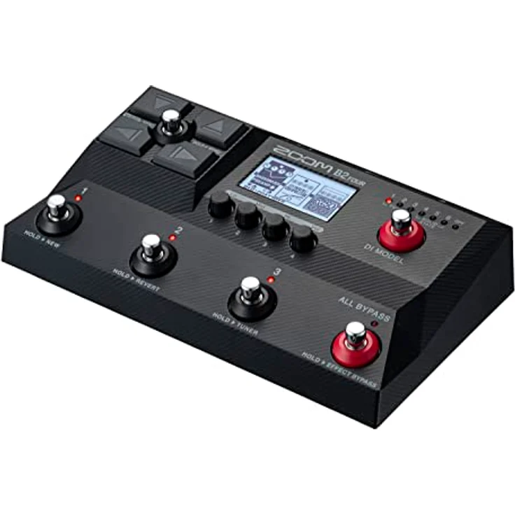 Zoom B2 FOUR, Bass Multi-Effektpedal mit Amp- und DI-Emulation, Looper und Rhythmusmaschine, für Bühne und Recording – Bild 3