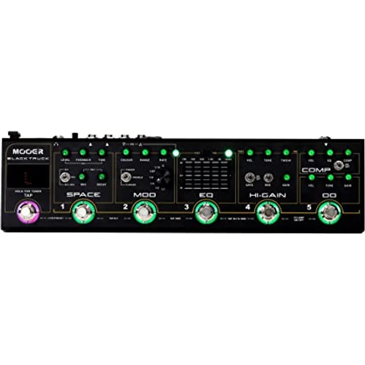 Mooer Black Truck Multi-Effects Unit, Multieffektgerät für E-Gitarre mit 7 Effekten, integriertem Stimmgerät und Speaker Simulation, schwarz – Bild 1