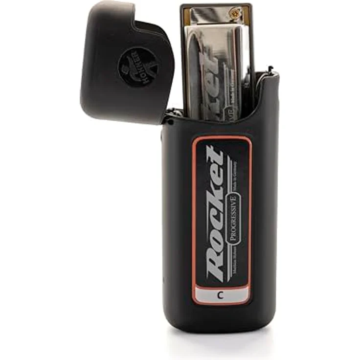 Hohner Rocket Harp Db, Mundharmonika in Db-Dur mit 20 Stimmzungen, Edelstahl-Deckel und abgerundetem Kanzellenkörper, inkl. Etui, Made in Germany – Bild 6