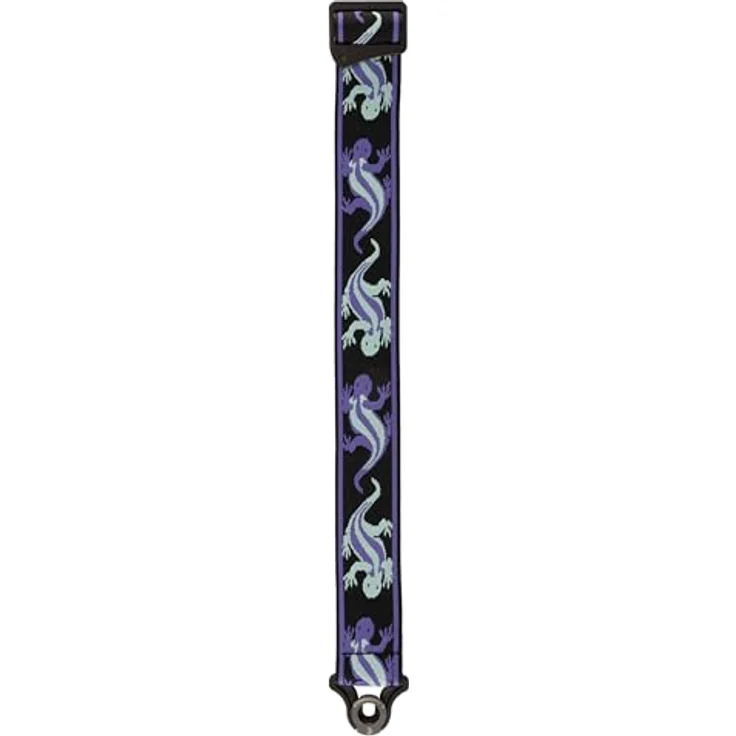 Daddario 50BALPW02 Vintage Lizard Teal, Gitarrengurt mit Auto Lock System, verstellbar von 89 cm bis 151 cm, türkise/violette Farbgebung – Bild 3
