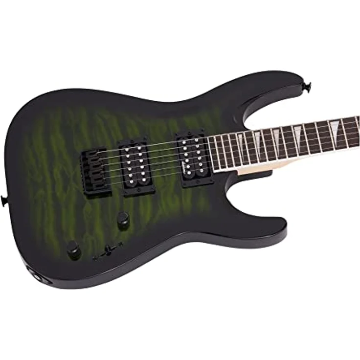 Jackson JS32Q DKA HT TRS Dinky E-Gitarre, Transparent Green Burst, Pappel-Korpus, Wölkchenahorn-Decke, Jackson Humbucker – Bild 7