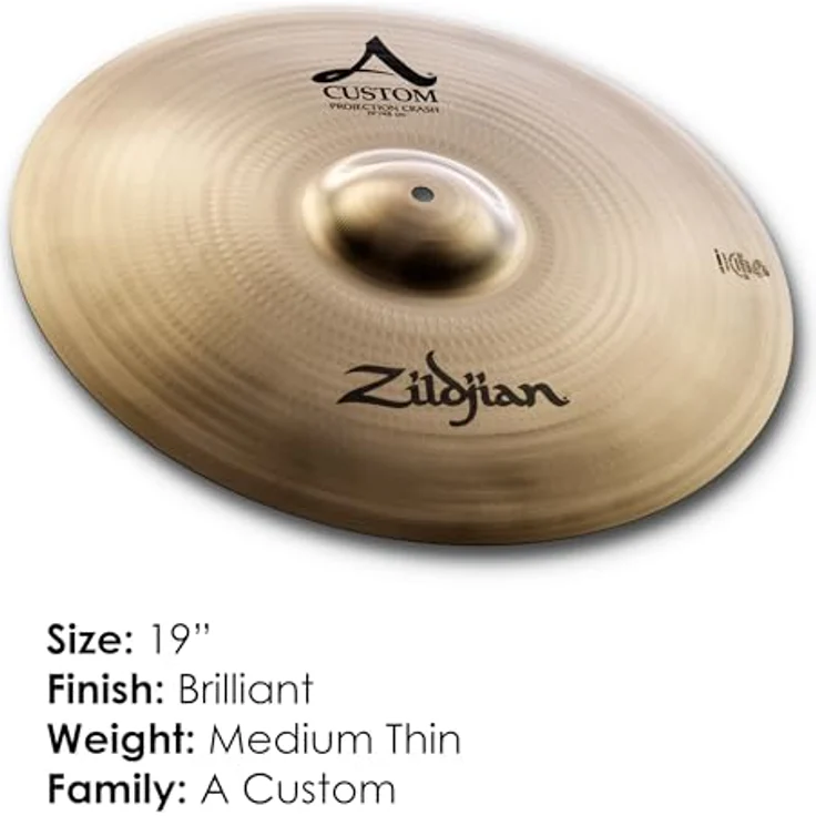 Zildjian 19" A-Custom Projection Crash, Schlagzeugbecken mit brillantem Finish, hohe Power und starkes Sustain – Bild 2
