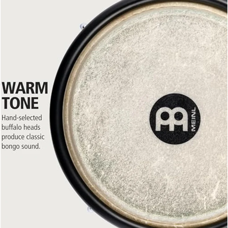 Meinl HB50FG Journey Bongo, Bongos in Forest Green mit 6,5" Macho und 7,5" Hembra, ABS Kunststoff, handselektierte Wasserbüffelfelle – Bild 3