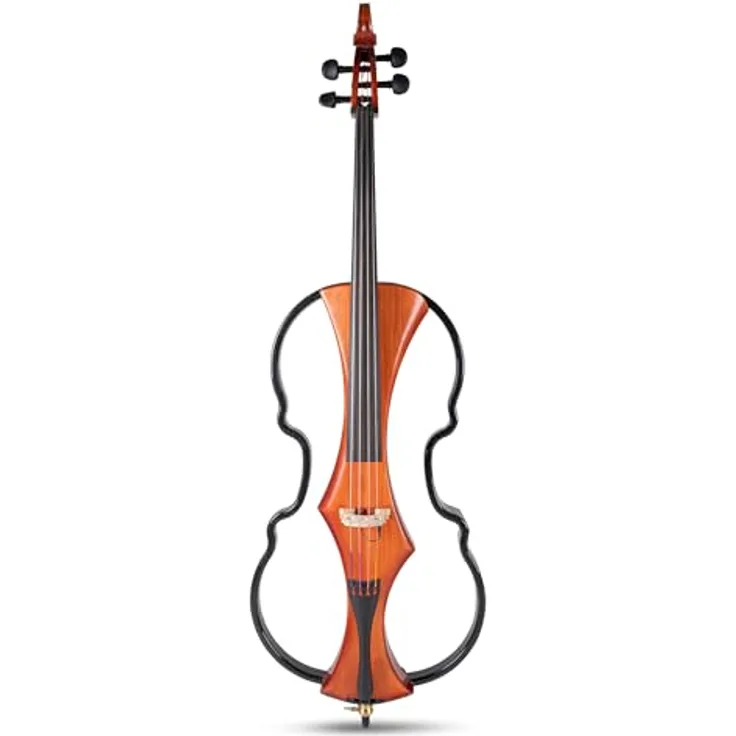 Gewa Novita 3.0 Electric Cello RB, E-Cello mit Sichtlackierung, Korpus aus Linde, Bodenplatte und Hals aus Ahorn, rotbraun