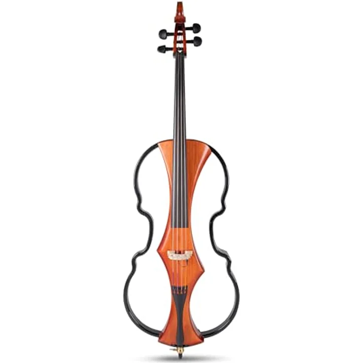 Gewa Novita 3.0 Electric Cello RB, E-Cello mit Sichtlackierung, Korpus aus Linde, Bodenplatte und Hals aus Ahorn, rotbraun – Bild 1