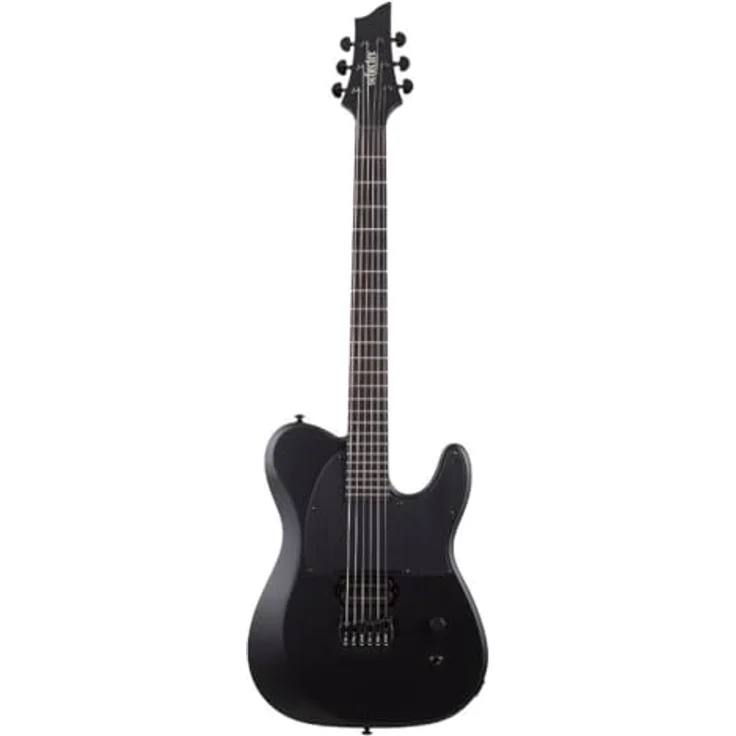 Schecter PT Black Ops, T-Style E-Gitarre aus Mahagoni, Satin Black Open Pore, mit Fishman Fluence Tonabnehmer und 24 X-Jumbo Stainless Steel Bünden – Bild 1