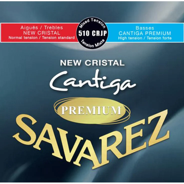 Savarez 510CRJP Cristal Cantiga Premium, Gitarrensaiten für Klassikgitarre mit Klar-Nylon Diskant und versilbertem Bass, Mixed Tension – Bild 1