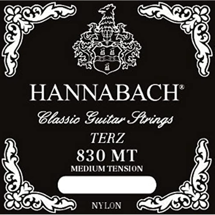 Hannabach 830MT Terz-Gitarre, Medium Tension Saitensatz für Terz-Gitarre, Nylon/Silber umsponnen, Mensur 570-590mm, Stimmung G/c/f/b/d/g – Bild 2