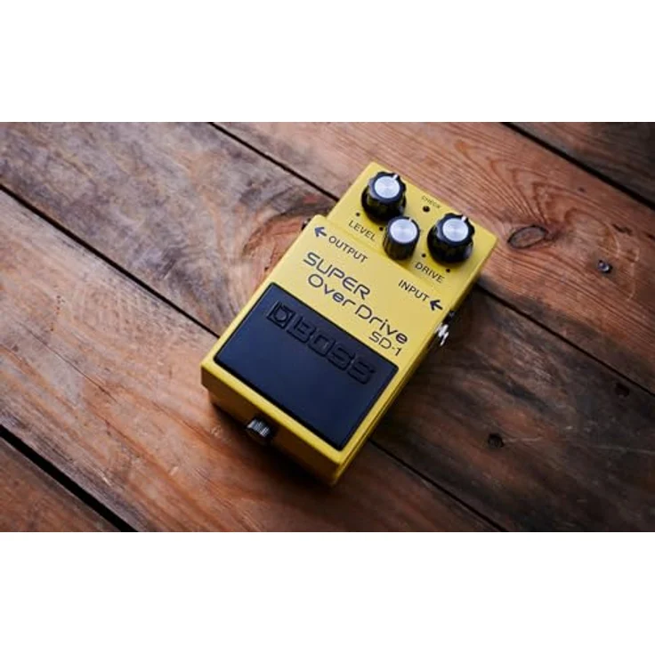 Boss SD-1 Overdrive, Effektpedal für warme Röhren-Amp Verzerrung, Level-Tone-Drive Regler, kompaktes Design 73 x 130 x 60 mm – Bild 2