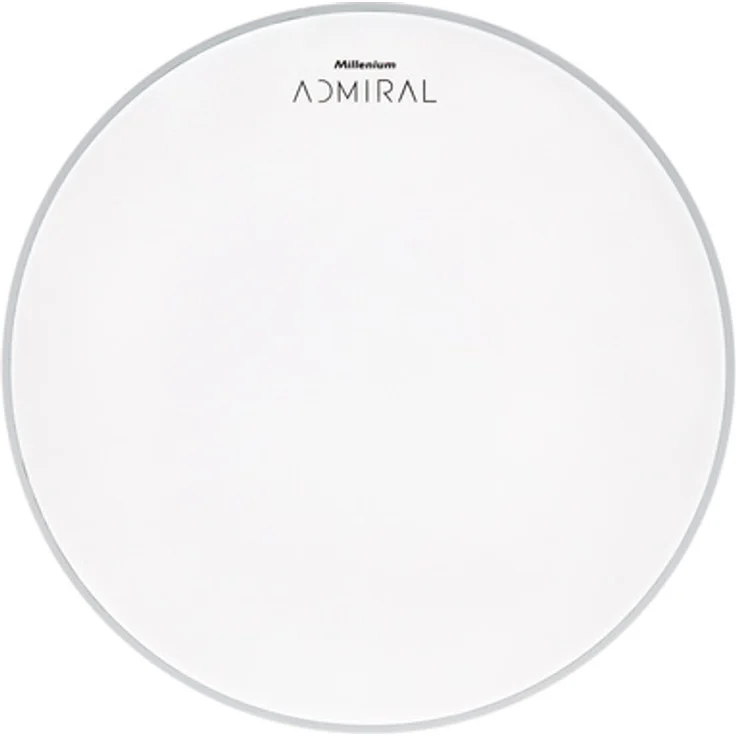 Millenium 18" Admiral Coated, Schlagzeugfell einlagig mit 10-mil Dicke, weiß aufgerauht, offener und warmer Ton