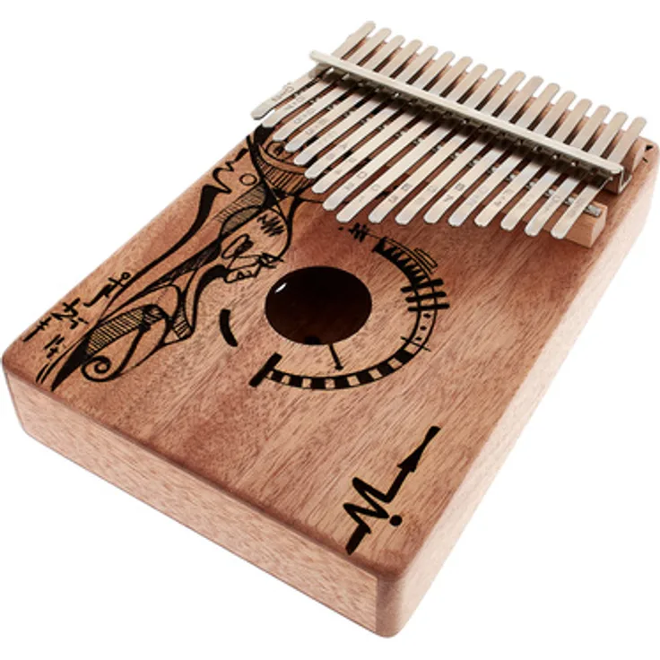Sela SE 250 Kalimba 17 Peaceful, Mahagoni Korpus, C-Dur Stimmung, inklusive Tragetasche und Stimmhammer, natur matt lackiert