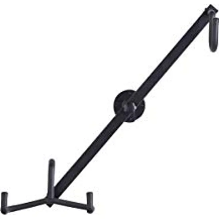 Rockstand Guitar Wall Hanger, Gitarrenständer für 1 E-Gitarre oder E-Bass, schwarze Metallkonstruktion mit Schaumstoffpolsterung, einfach umbaubar für Linkshänder