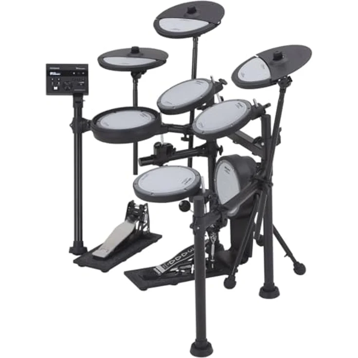 Roland VQD106 Drum Kit, E-Drum Set mit 75% Lautstärke-Reduktion, 25 Preset Kits, Bluetooth, inklusive neuartigen VQD Pads und 4-strebigem Racksystem – Bild 7