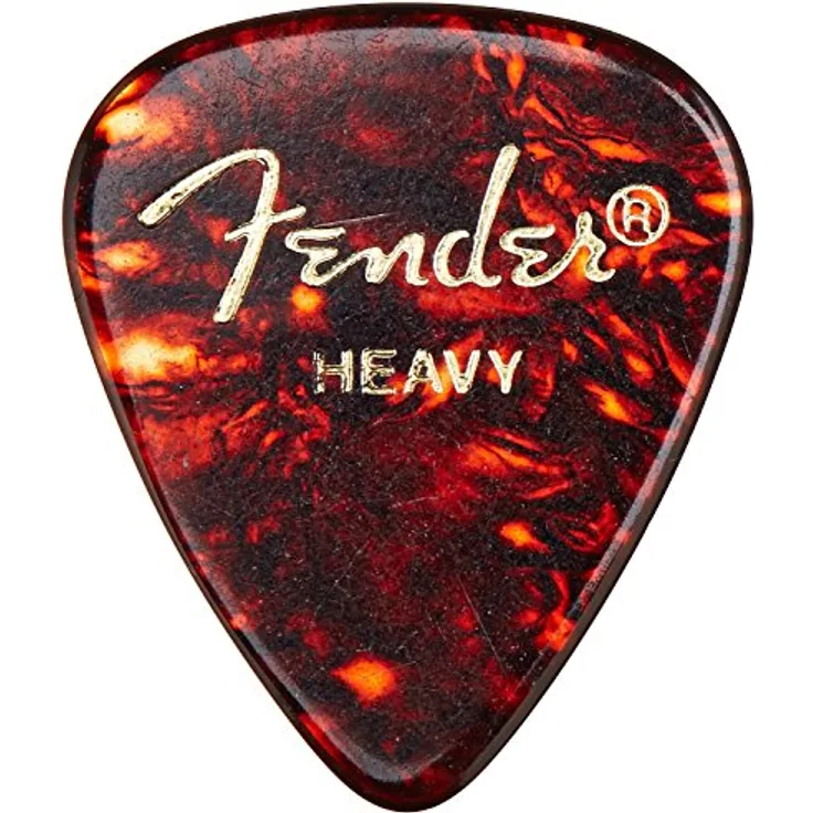 Fender Classic Celluloid Pick Set H, Heavy Plektren in klassischer 351 Form, Set mit 144 Picks