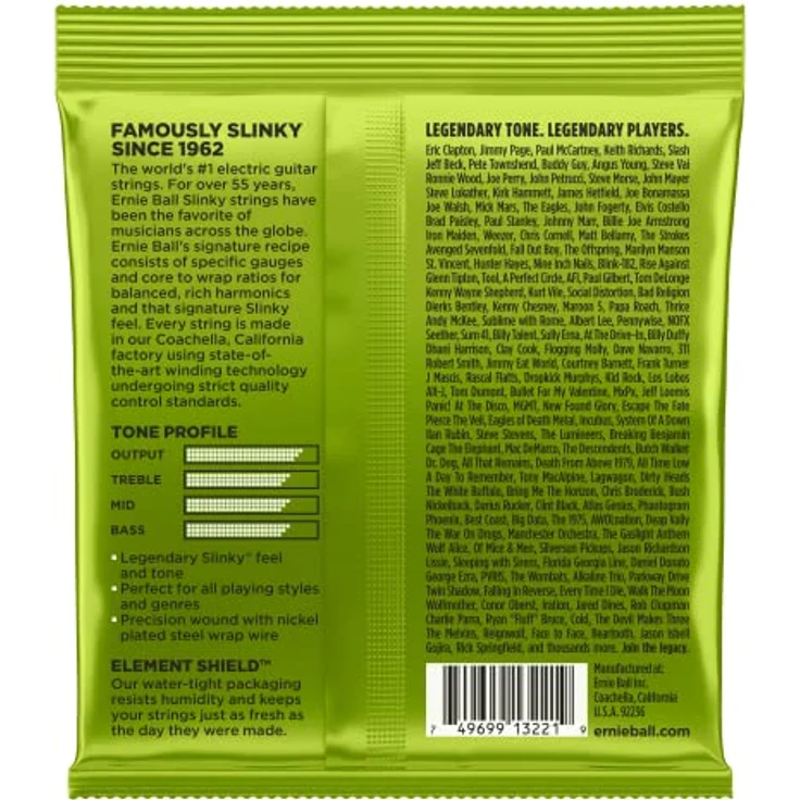 Ernie Ball Regular Slinky E-Gitarrensaiten, 3er-Pack, Nickel Wound, Stärke 10-46, ausgewogener Ton – Bild 2