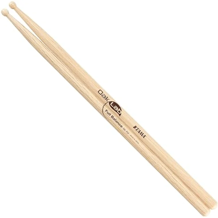 Tama Oak Lab Full Balance Drumsticks, japanische Eiche, 406mm Länge, 14,5mm Durchmesser, runder Kopf – Bild 1