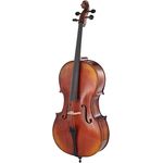 Gewa Allegro VC1 A Cello 3/4 SB, vollmassives Antik Cello aus europäischem Fichten- und Ahornholz, Braun-bernsteinfarbene Naturharzlackierung, inklusive Cellotasche mit Rucksackriemen