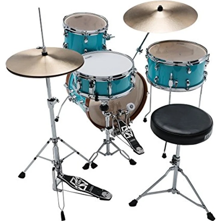 Tama Club Jam Vintage Kit LJK48S-AQB, Kompakter Kesselsatz mit Mersawa-/Pappelkessel, 18"x12" Bass Drum, Aqua Blue – Bild 6