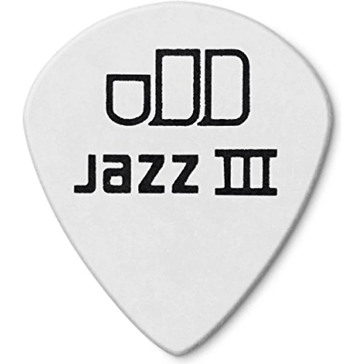 Jim Dunlop Plektrum Tortex White Jazz III, 0,88mm, robuste Konstruktion, 72 Stück – Bild 2