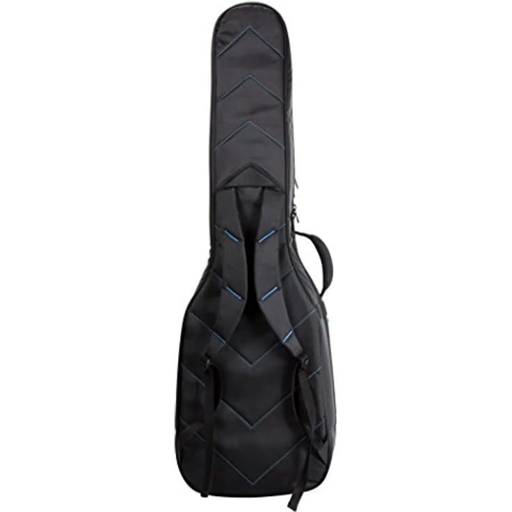 Reunion Blues RBX-2B Double Bass Guitar Gig Bag, passend für 2 E-Bässe, wasserdichtes Außenmaterial, gepolstertes blaues Innenfutter, Farbe: schwarz – Bild 3