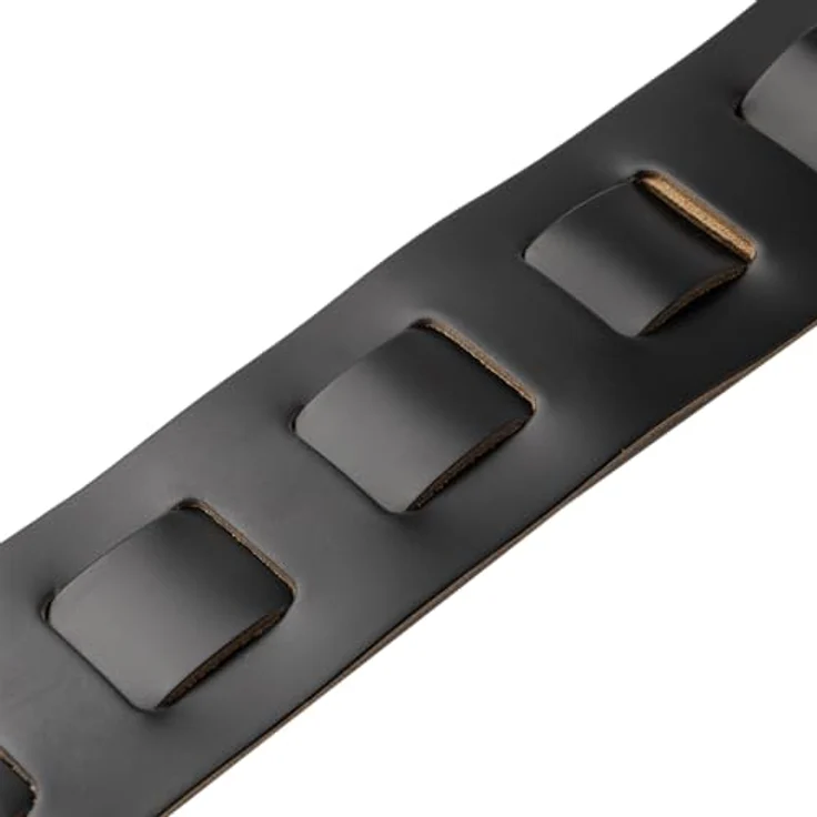 Levys Amped Leather Gitarrengurt, 3" gepolstert aus Vollnarbenleder, Schwarz/Weiß, verstellbar von 94 cm bis 130 cm – Bild 9