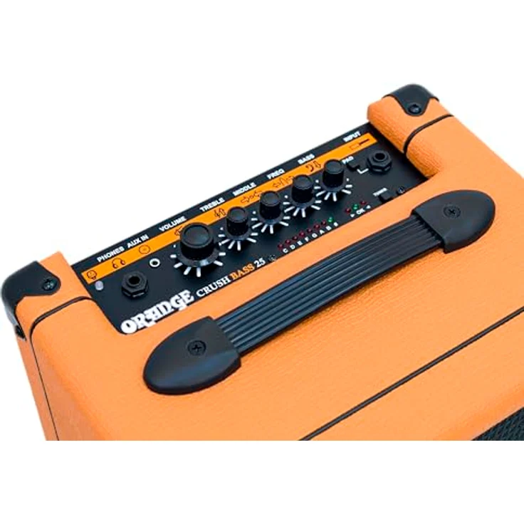 Orange Crush Bass 25, 25 Watt Bass Combo mit 1x 8" Lautsprecher, eingebautem Stimmgerät und Cabsim Boxensimulation – Bild 8
