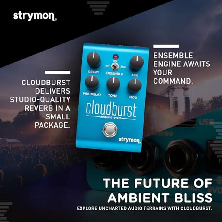 Strymon Cloudburst Reverb, Effektpedal für E-Gitarre mit mehreren Halltypen, Mono/Stereo Anschlüssen, True Bypass – Bild 5