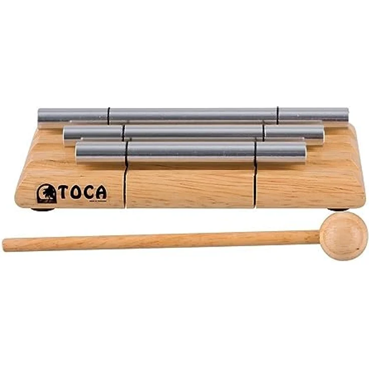 Toca T-Tone 3 Tone Chimes, Aluminium Chimes mit Klangkörper aus Siam Oak, tonal abgestimmt, inkl. Holzschlegel – Bild 2