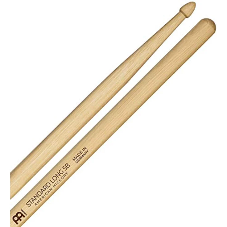 Meinl 5B Standard Long Hickory Drumsticks, 419 mm Länge, leichter Acorn Kopf, made in Germany – Bild 1