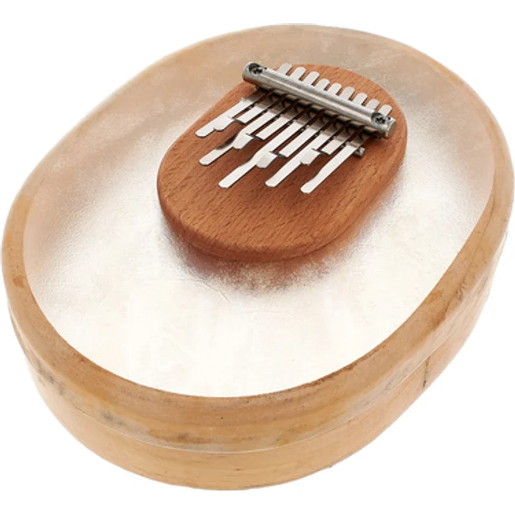 Terre Kalimba Clear Skin A-Major, 9 Töne mit transparentem Kalbshautrahmen und Federstahlzungen, gestimmt in A-Dur Pentatonik, Made in Germany – Bild 1