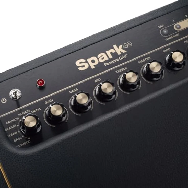 Positive Grid Spark 40 BK, Modelling Combo Verstärker für E-/Akustik Gitarre und E-Bass mit 40 Watt, schwarzes Gehäuse, Smart Jam, Bluetooth und über 50.000 Sounds – Bild 5