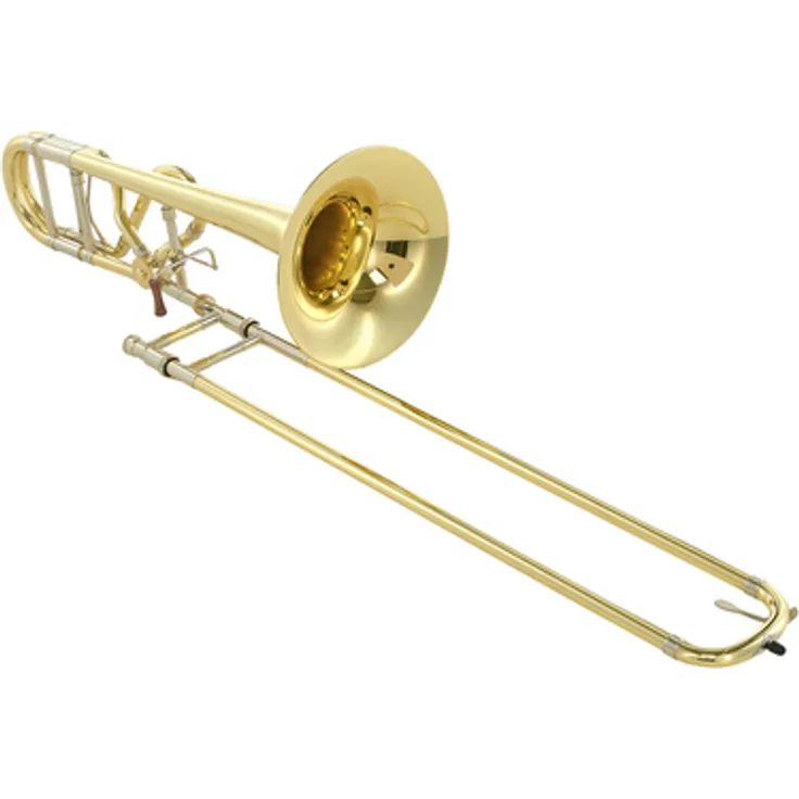 Bach A47X Professional Trombone, Bb/F-Posaune mit Quartventil, 13,9mm Bohrung, handgehämmerter Messing-Schallbecher, Klarlackierung, inkl. 3 Mundrohre und Luxusgravur, mit Koffer