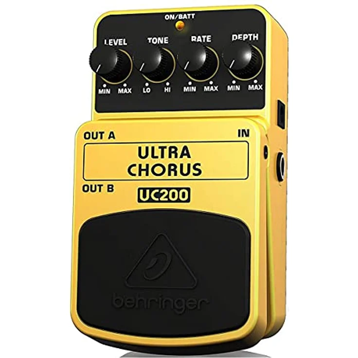 Behringer UC200 Ultra Chorus, Gitarren-Effektpedal mit Level-, Tone-, Rate- und Depth-Reglern – Bild 2