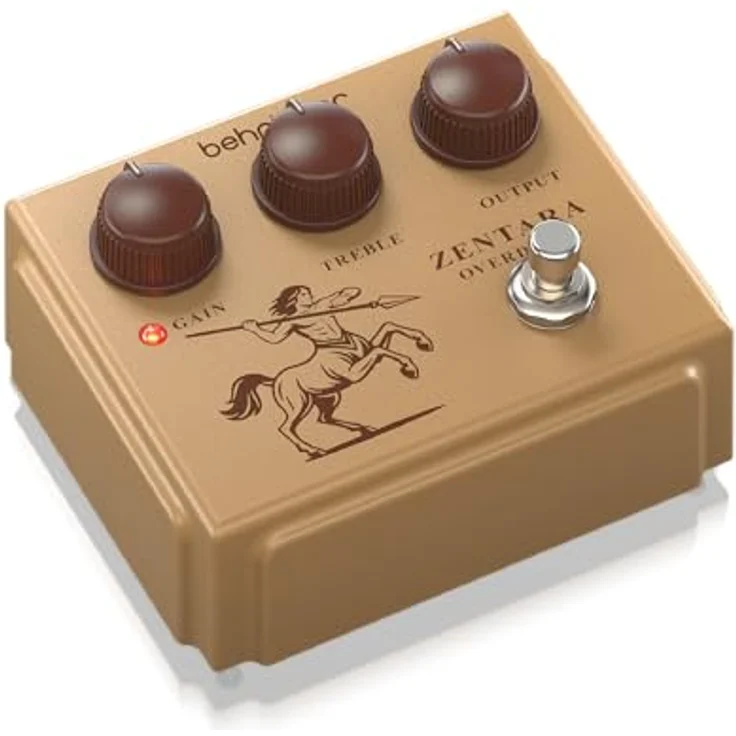 Behringer Zentara Overdrive, Overdrive-Pedal für E-Gitarre mit analogem Schaltkreis und Soft-Clipping Germanium-Dioden, erhöhtem Headroom, Gain-, Treble- und Output-Regler – Bild 3