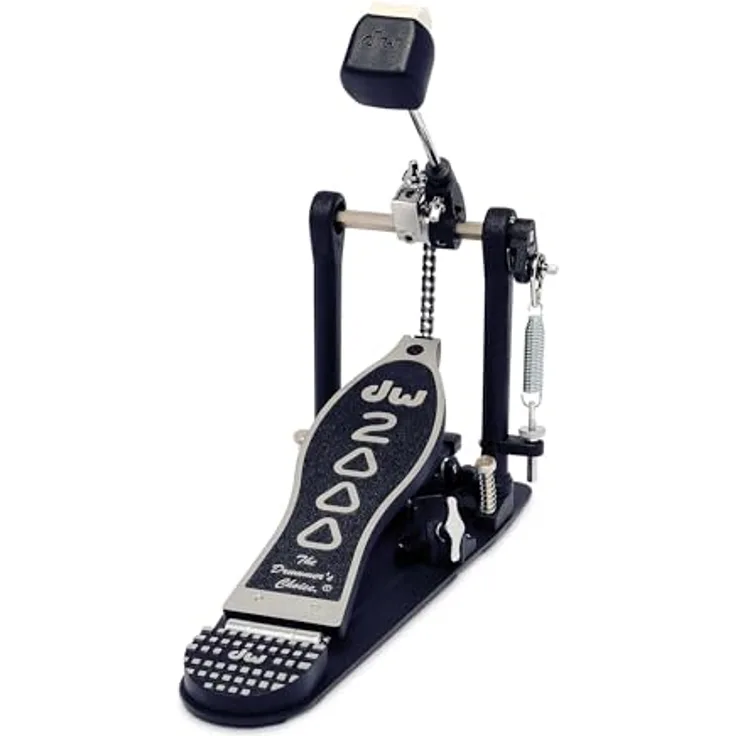 DW 2000A Single Bass Drum Pedal, Einzelfußmaschine mit Accelerator Antrieb und einstellbarem Fußbrettwinkel, inklusive 2-Way DW101 Beater