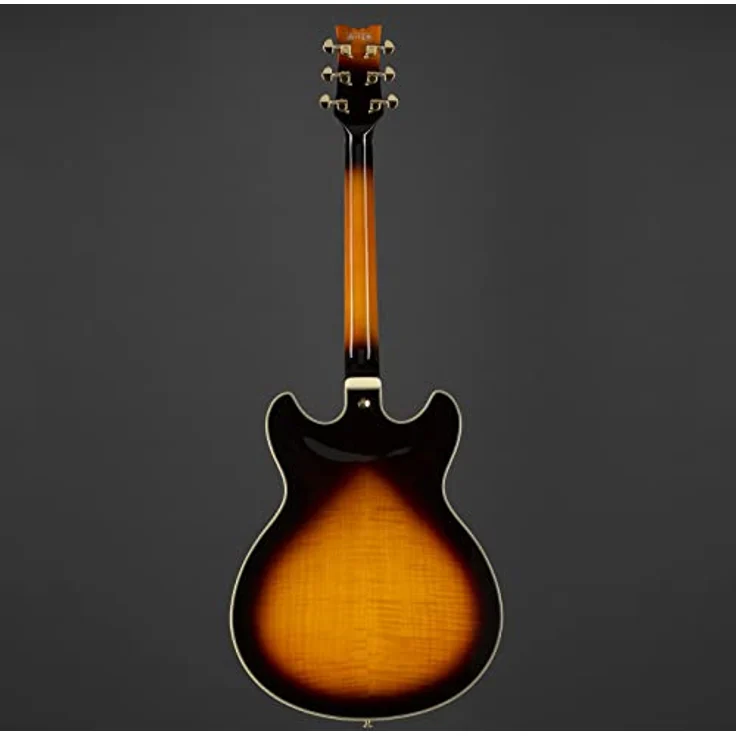 Ibanez AS John Scofield JSM10-VYS Semi Hollow Elektro-Akustikgitarre, Vintage Yellow Sunburst – Bild 3