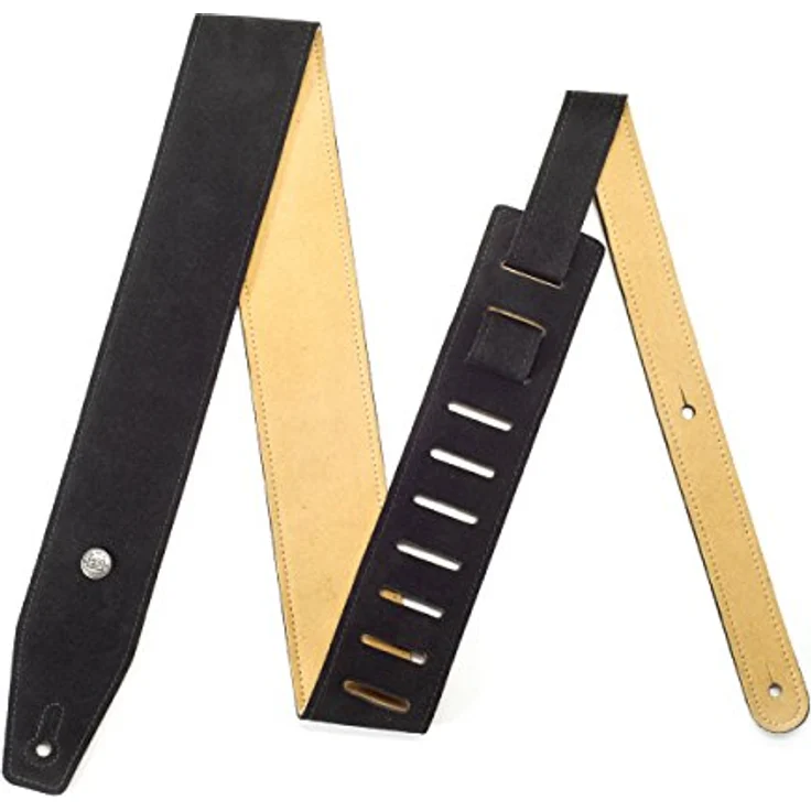 Dunlop BMF Suede Ebony Strap, Gitarrengurt aus Wildleder, komfortabel und langlebig, schwarz, verstellbar von 108 cm bis 147 cm – Bild 2